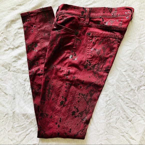 7 For All Mankind snakeskin embossed pants - Picture 1 of 3